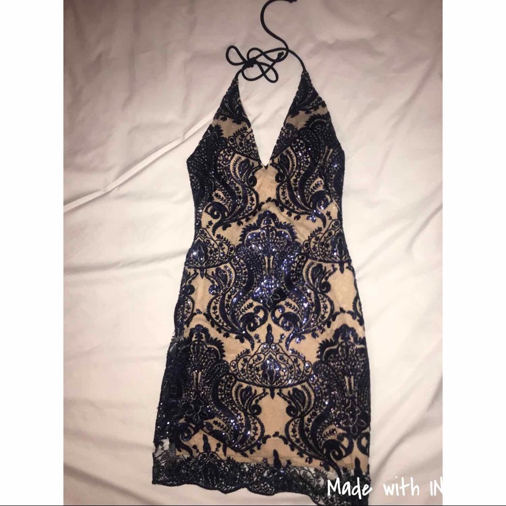 Sparkly Halter Dress. Size S.